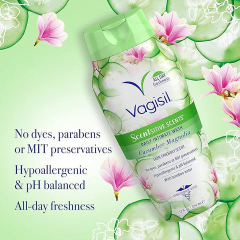 Vagisil Scentsitive Scents Daily Intimate Wash Cucumber Magnolia 354ml