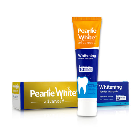 Pearlie White Advanced Whitening Fluoride Toothpaste 130gm