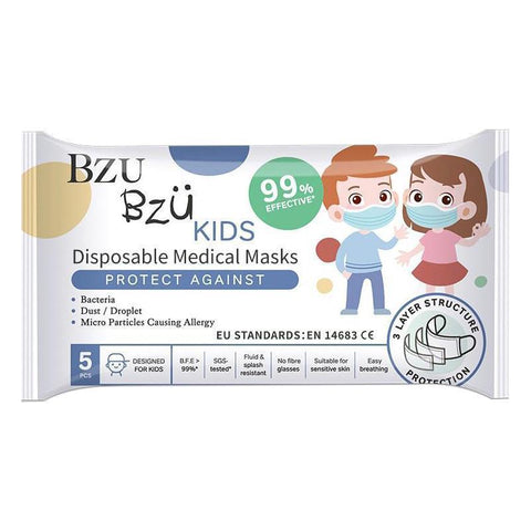 Bzu Bzu Kids Disposable Medical Mask 5s *Expires Nov 21